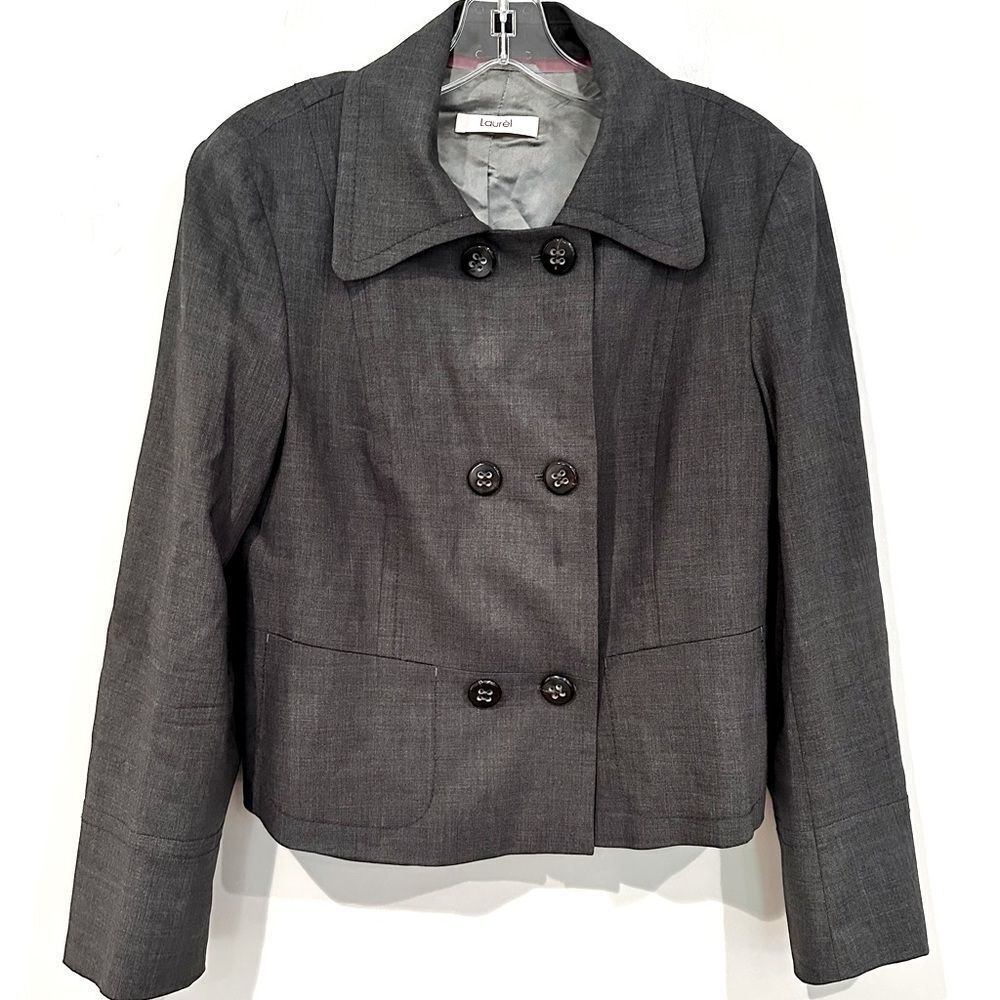 Laurel By Escada Virgin Wool Double Breasted Blazer Women's Size 40 (US Size 8)